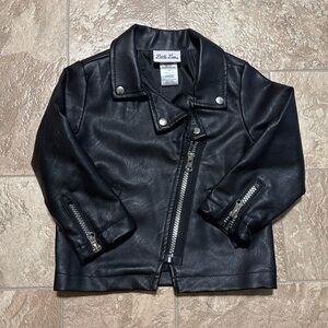 Little Lass Faux Leather Jacket 2T